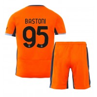 Camiseta Inter Milan Alessandro Bastoni #95 Tercera Equipación Replica 2023-24 para niños mangas cortas (+ Pantalones cortos)